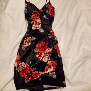 Vintage Shop Velvet Floral Dress